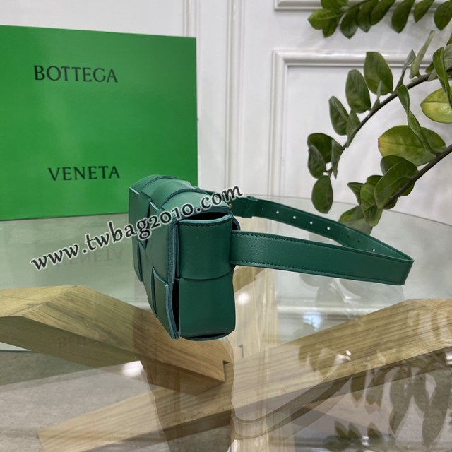Bottega veneta高端女包 KF0015 牛油果色 寶緹嘉CAEESTTE腰包 BV經典款手工編織手包腰包胸包斜挎包  gxz1203